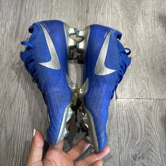 Nike Vapor 12 Elite FG Soccer Cleats Mens 6 Womens 7.5  Blue Silver AH7380-400